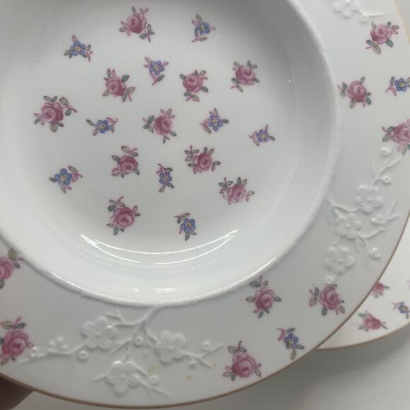 CHARLENE By Copeland Spode, TWO RIMMED SOUP BOWLS 8” HAND NUMBERED + SIGNED RARE - Picture 4 of 5